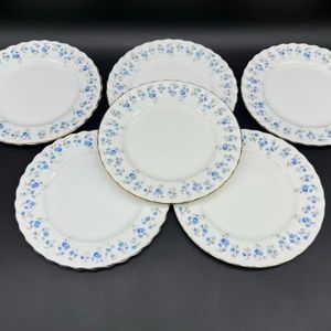 Royal Albert Memory Lane 6" Bread Butter Plates(Set of 6) Bone China England